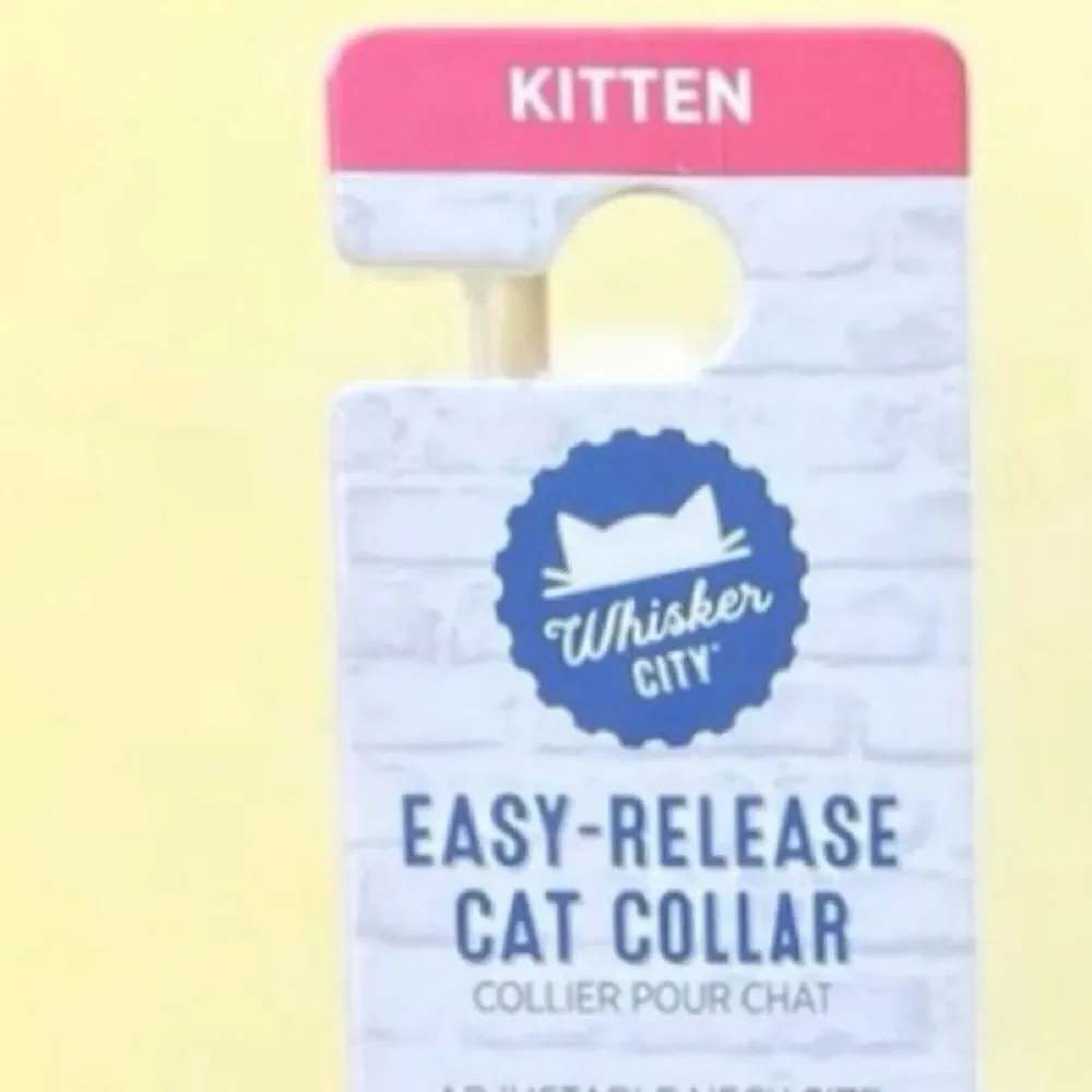 NWT New Whisker City Pet Adjustable Cat/Kitten Collar Multi-Color Retro Design